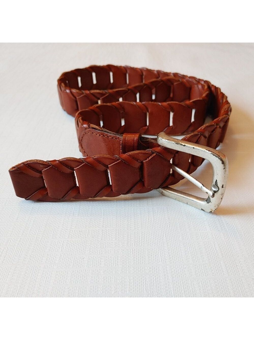 ATTRACTIVE Levi's Leather Belt Brown Woven Leather L 32/80
